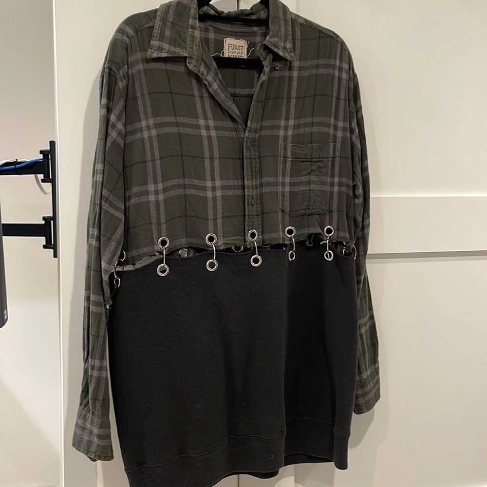Half flannel half sweatshirt dress - LF / Furst of a Kind limited edition